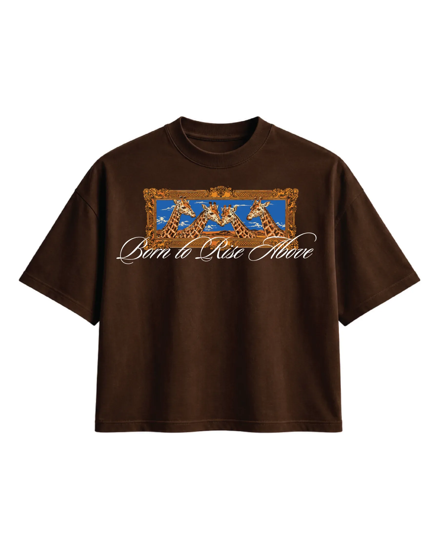 Born to Rise Above Oversized Tee – browns