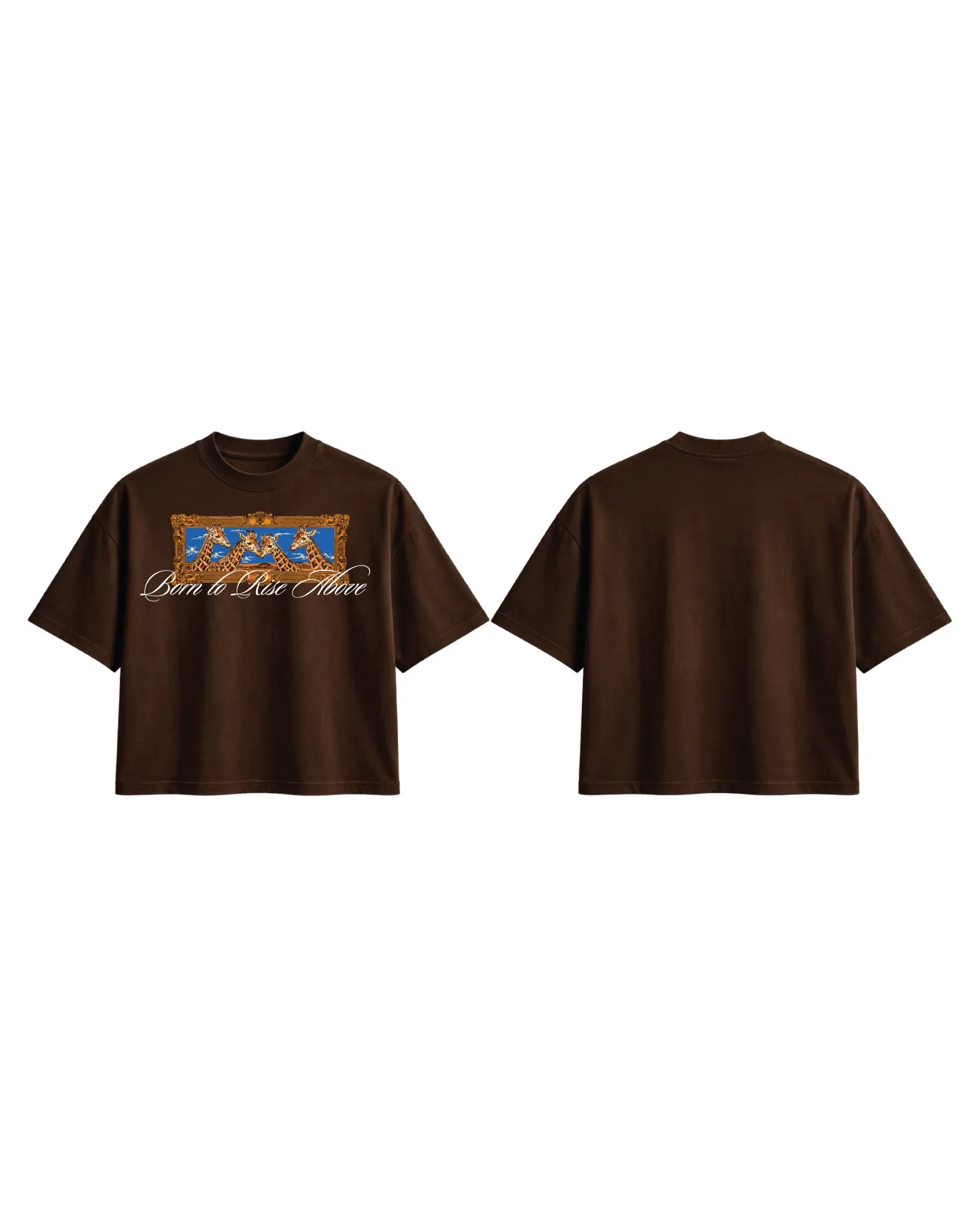 Born to Rise Above Oversized Tee – browns